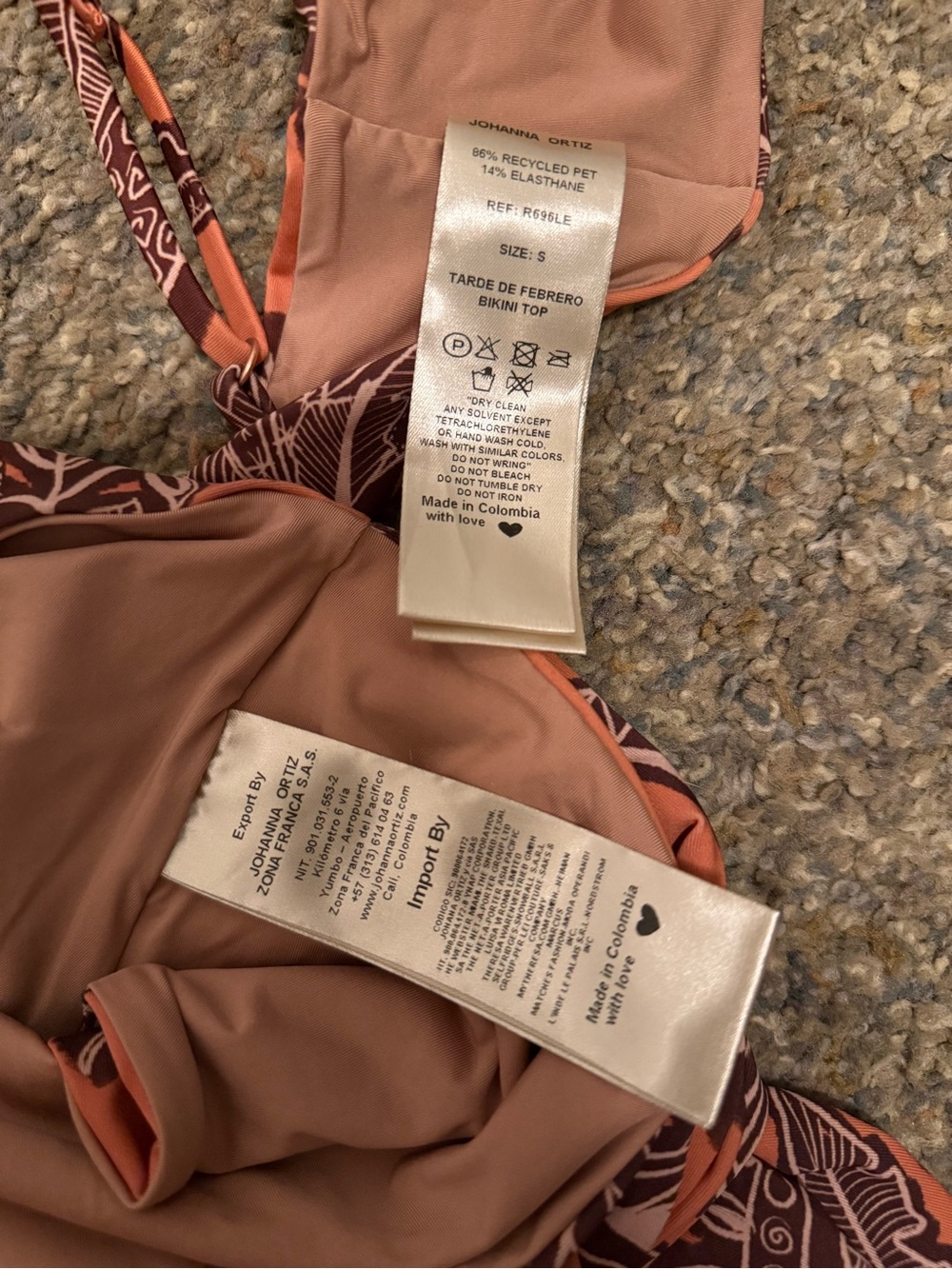 JOHANNA ORTIZ High-Waist Tie-Front Bikini Set Sz S $460 - Picture 10 of 11